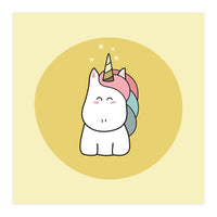 Kawaii Cute Unicorn (Print Only)