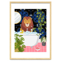 Lion in Moroccan Style Bathroom