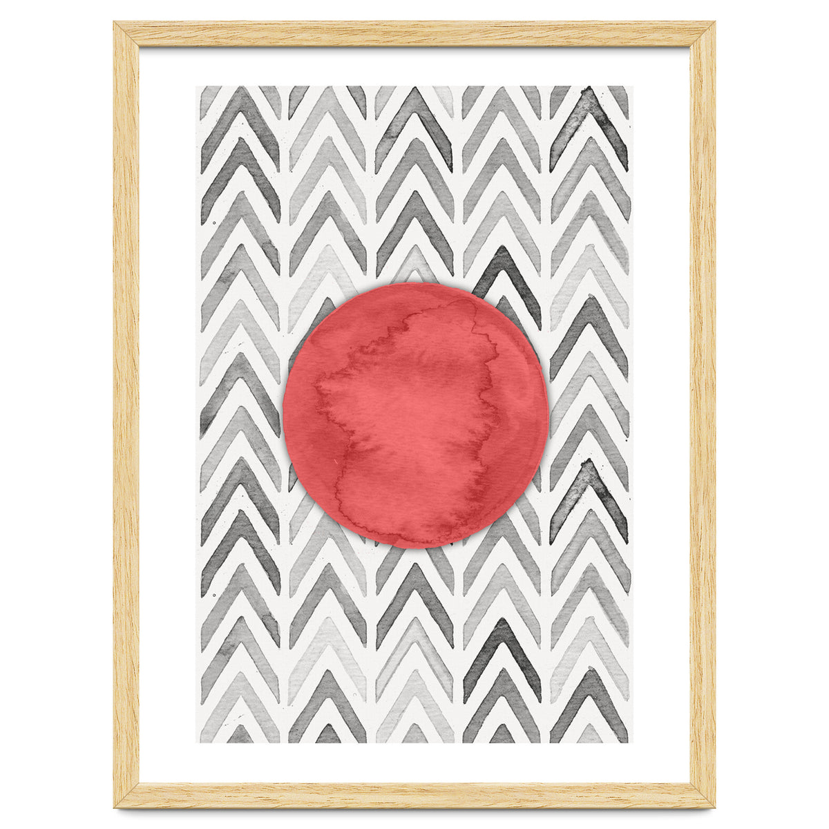 Red Bubble Chevron Pattern
