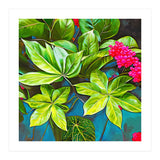 Bloom Like Never Before, Botanical Nature Jungle Plants, Bohemian Floral Blossom Forest Painting (Print Only) thumbnail