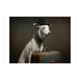 Whippet with His Suitcase (Print Only) thumbnail