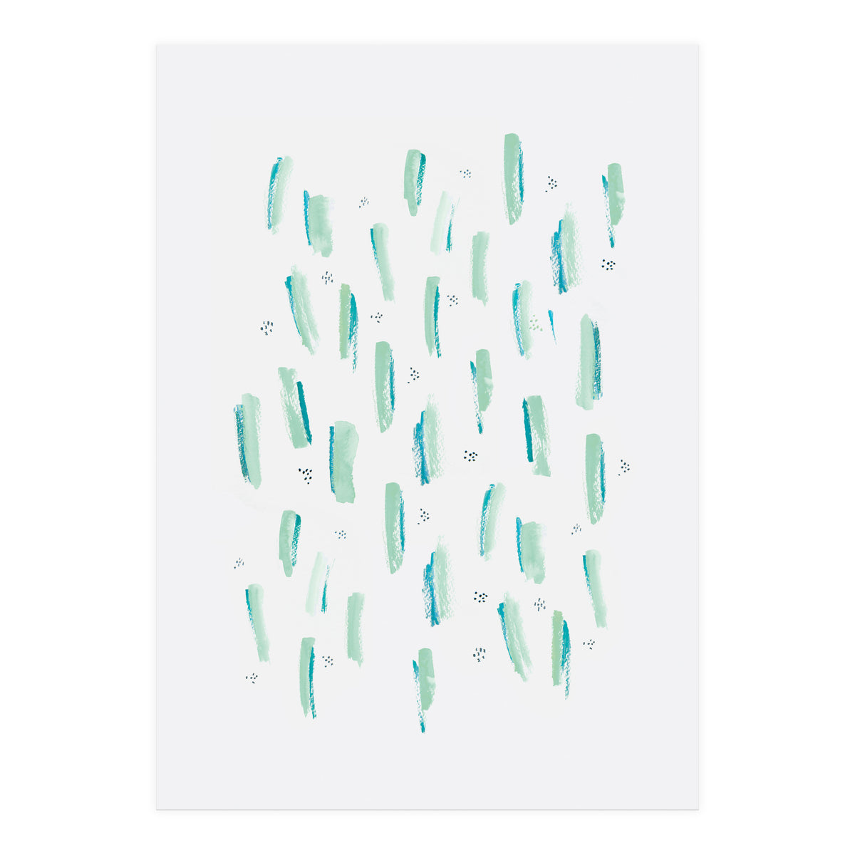 Brush Strokes Mint (Print Only)