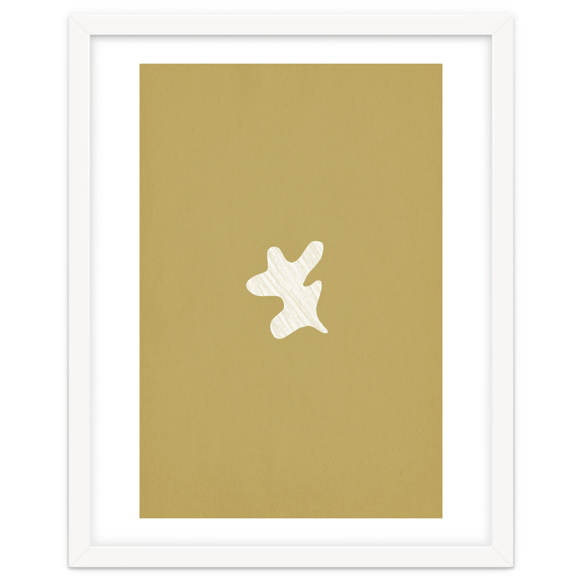 Olive green Matisse inspired shape