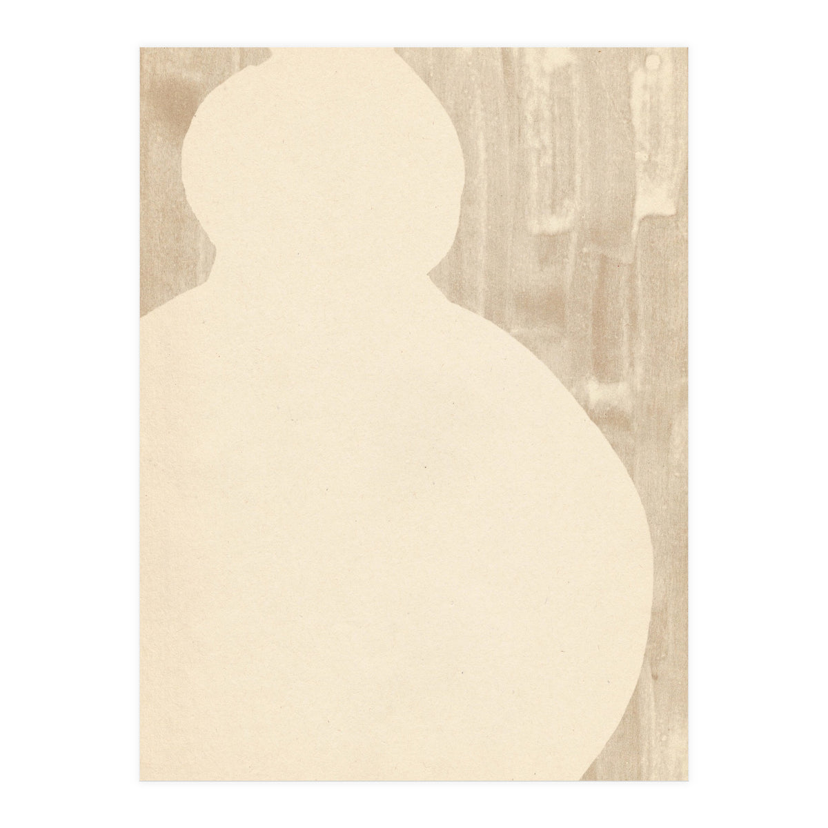 Cream tone vase silhouette (Print Only)