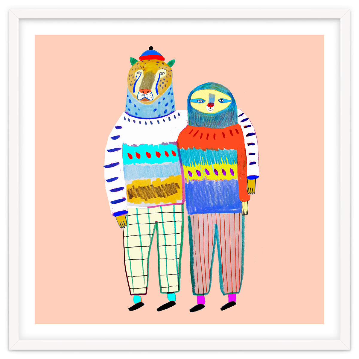 Leopard and Sloth Friends