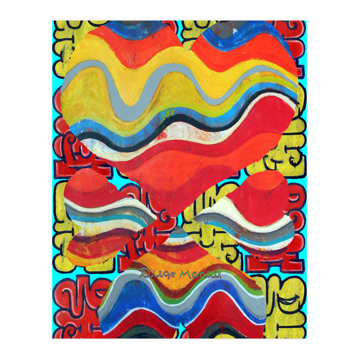 4 Corazones Tapiz 7 (Print Only)