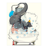 Elephant in the Bath, Funny Bathroom Humour (Print Only) thumbnail