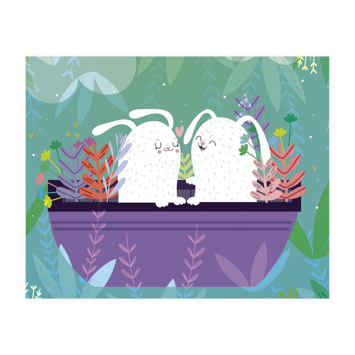 Rabbits in love (Print Only)