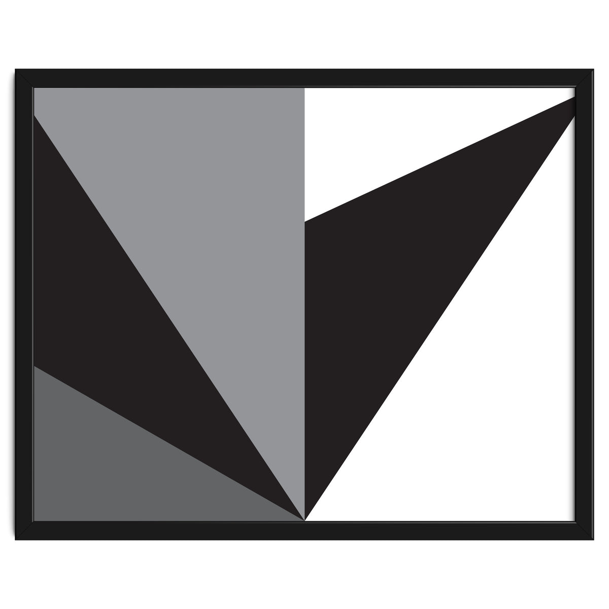 Geometric Shapes No. 76 - black, white & grey