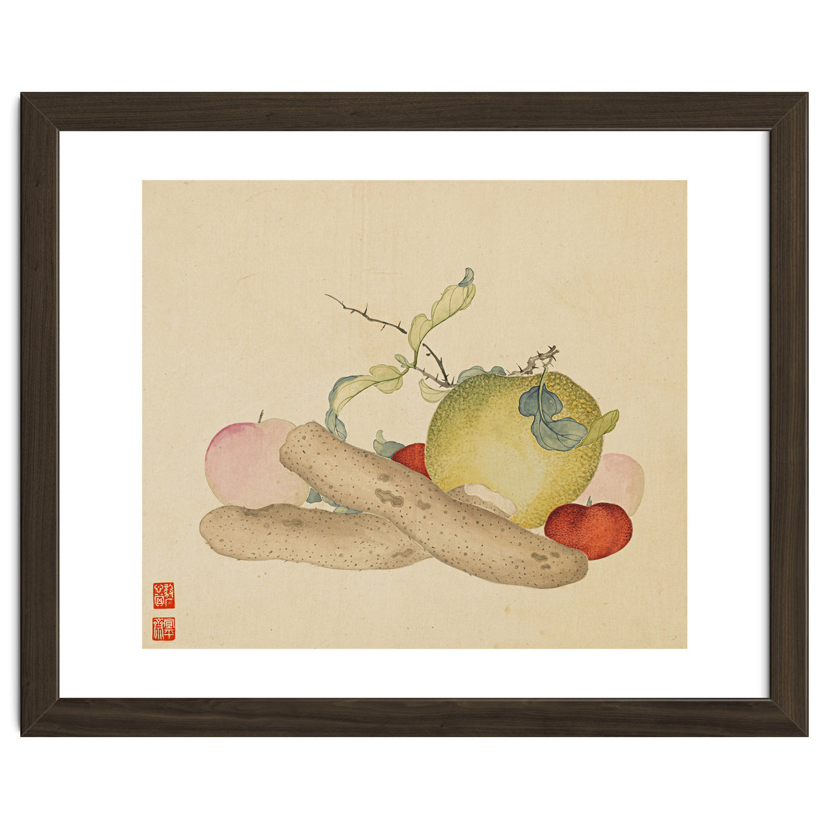 Wang Chengyu~flowers And Vegetables, Vegetables, Fruits, Yam, Apple, Pear