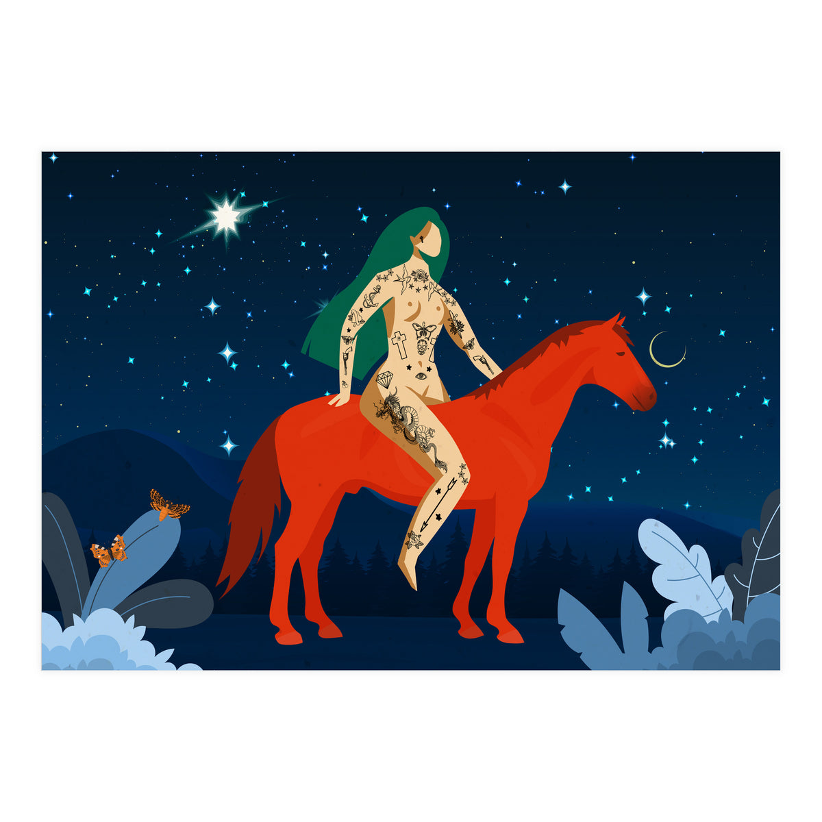 Riding My Red Horse (Print Only)