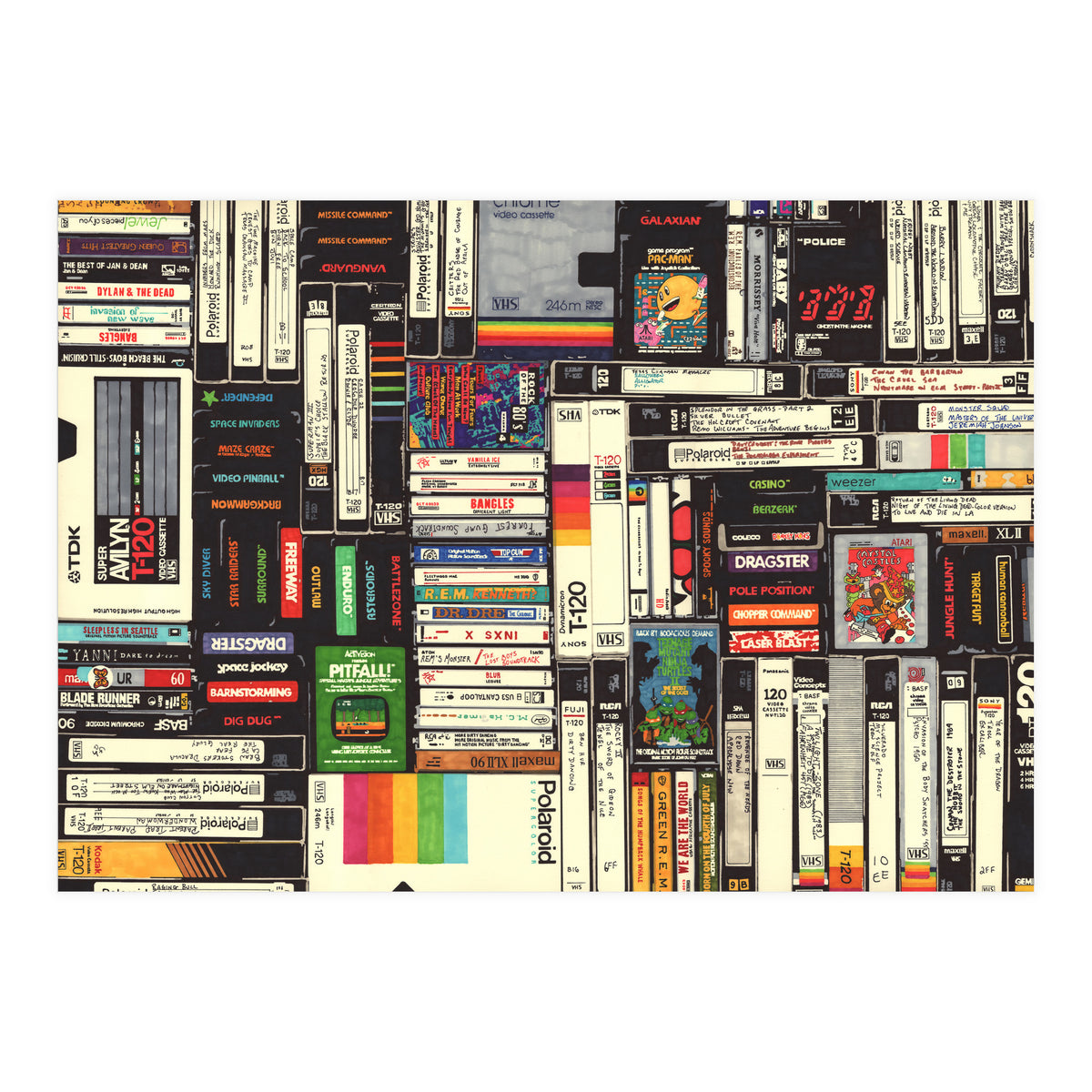 Cassettes, VHS & Atari (Print Only)