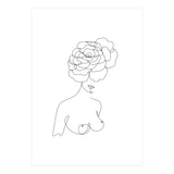 female flower line-b (Print Only) thumbnail