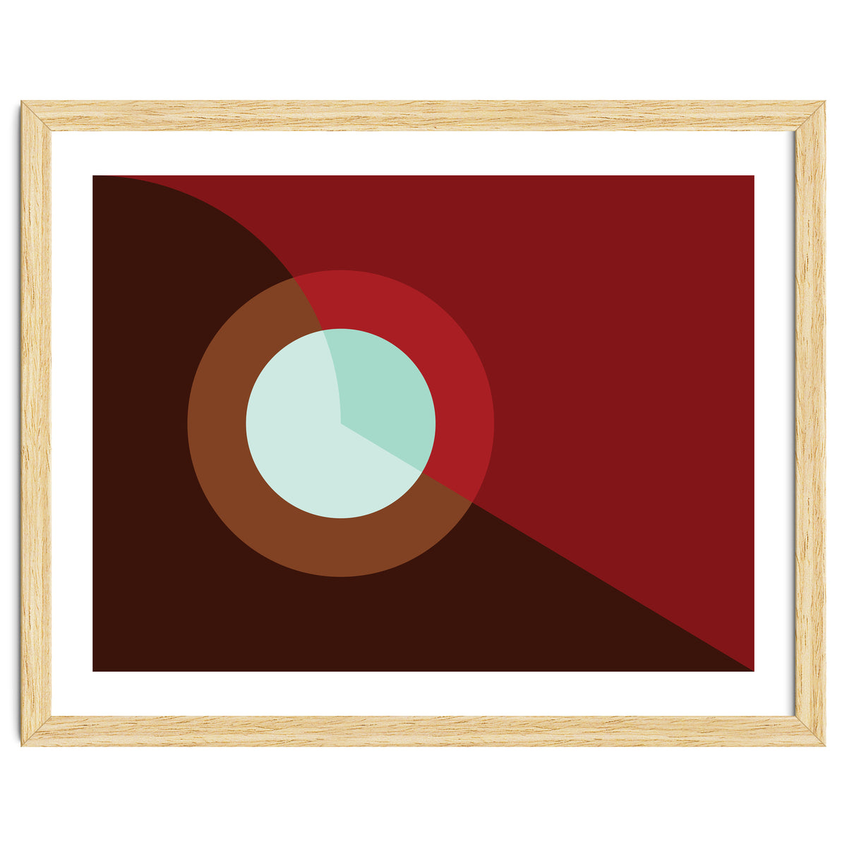 Geometric Shapes No. 2 - deep reds & turquoise