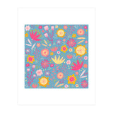 High Summer Flowers Teal (Print Only) thumbnail