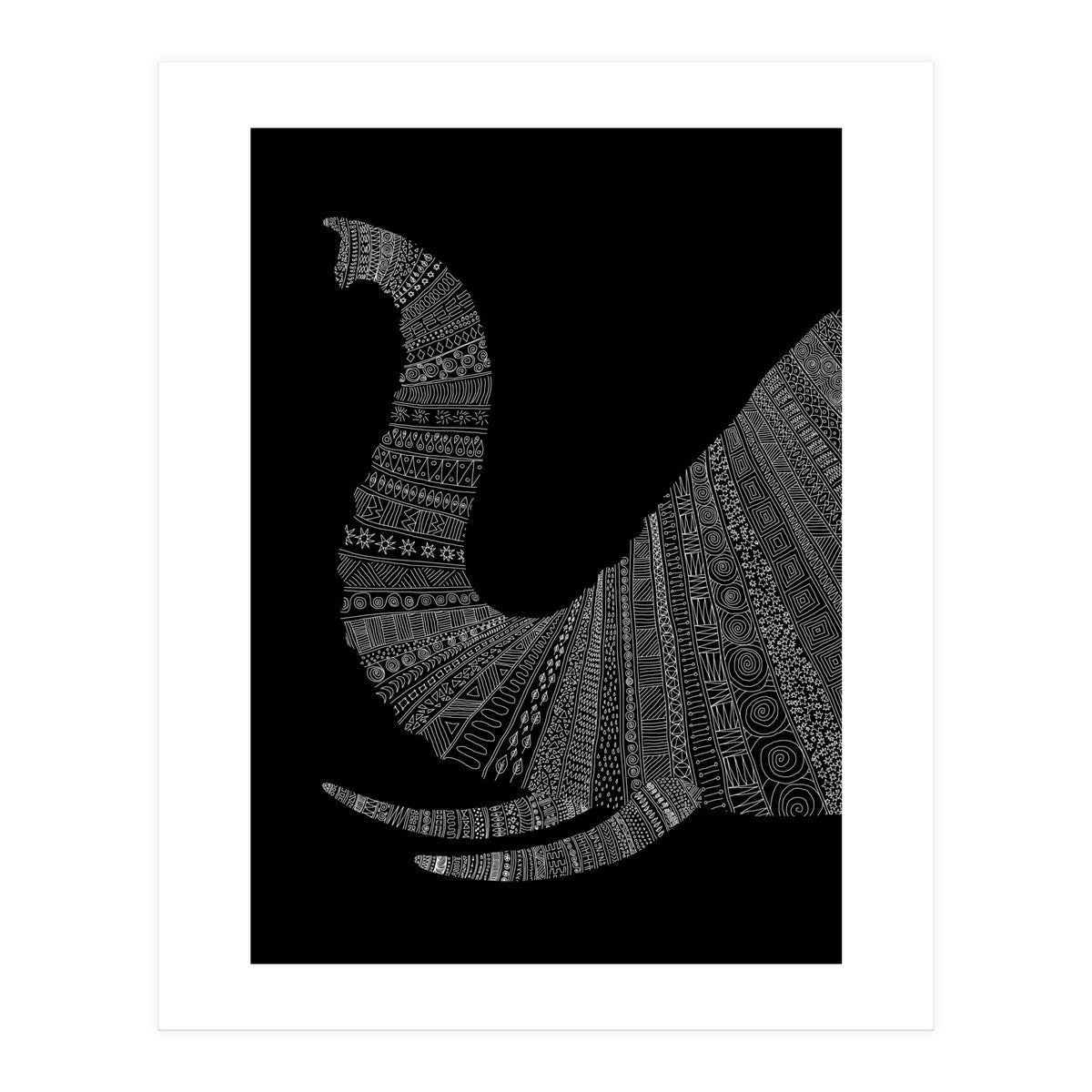 Elephant (on Black) (Print Only)