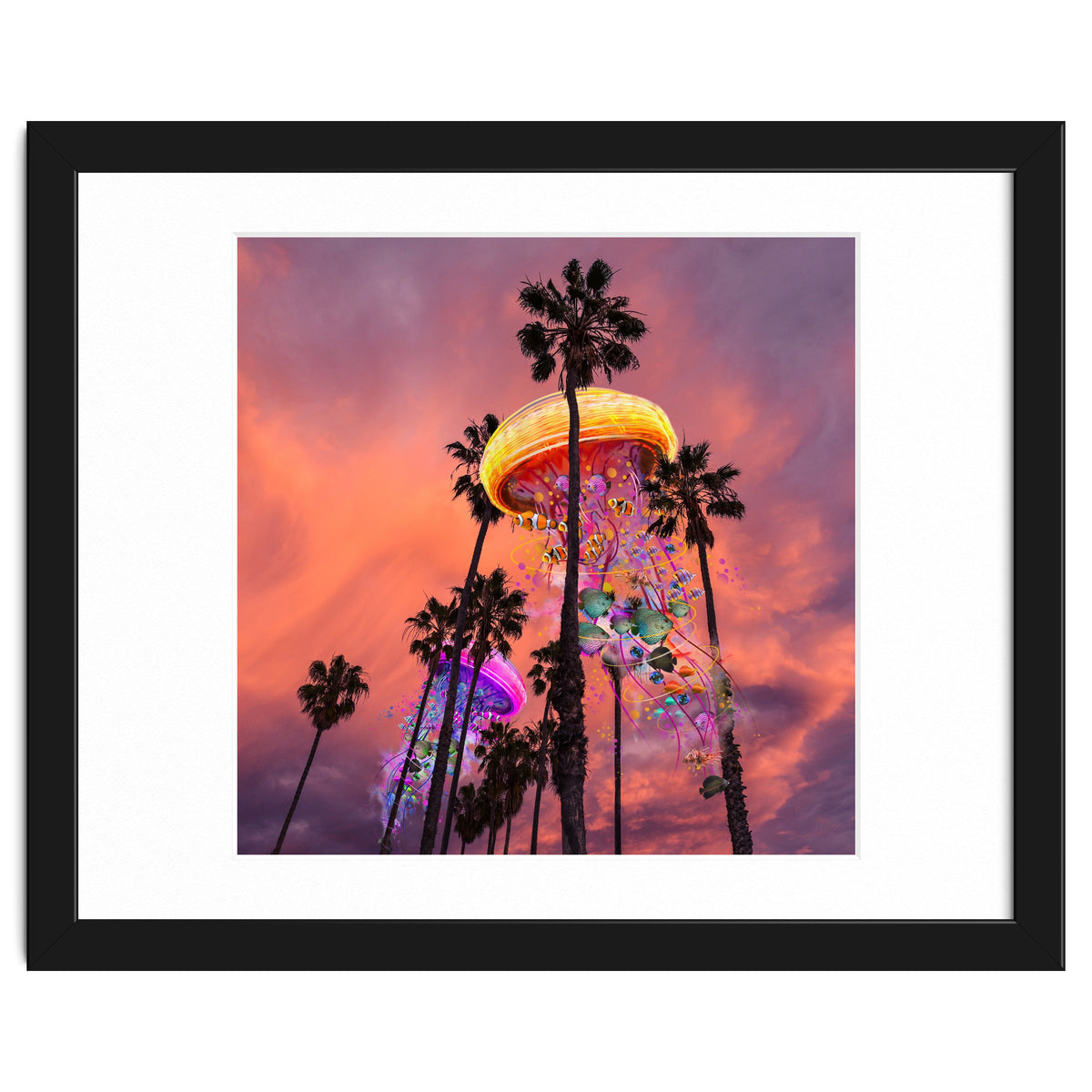 Electric Jellyfish in Palm Trees