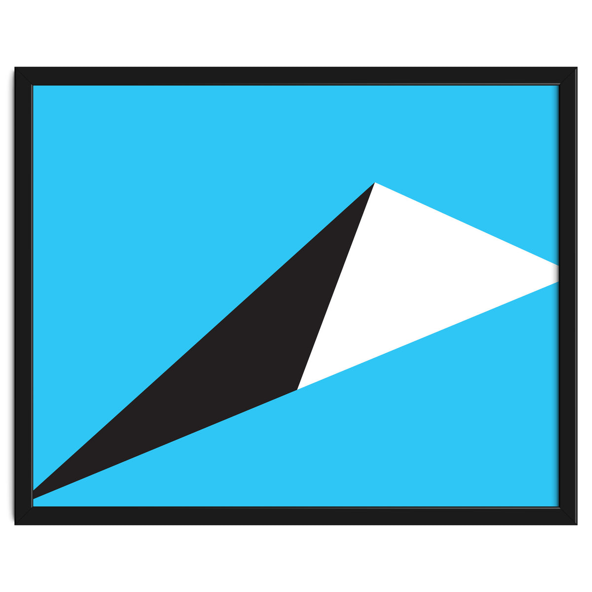 Geometric Shapes No. 70 - sky blue & black