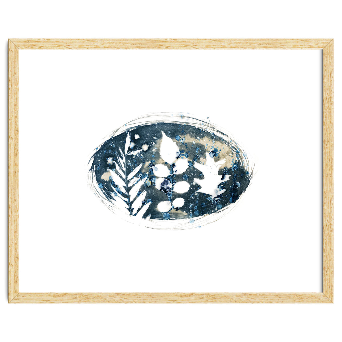 Indigo Blue Botanical Leaves No. 6