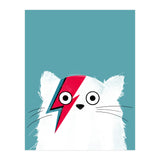 Doozal Cat Bowie White (Print Only) thumbnail