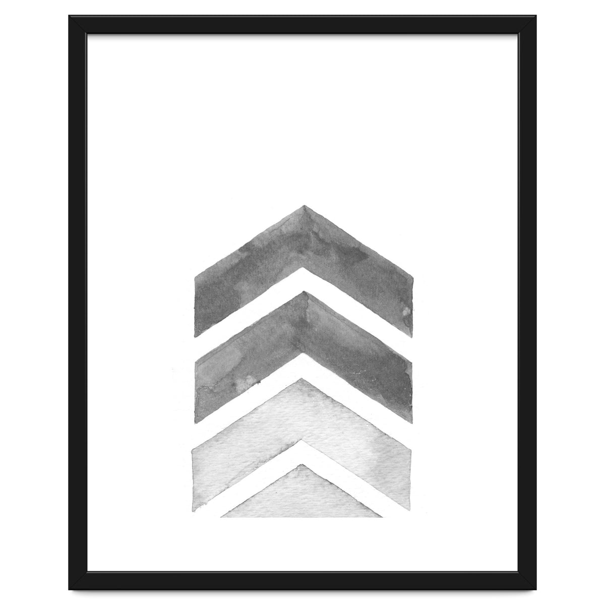 Grey Watercolor Chevron