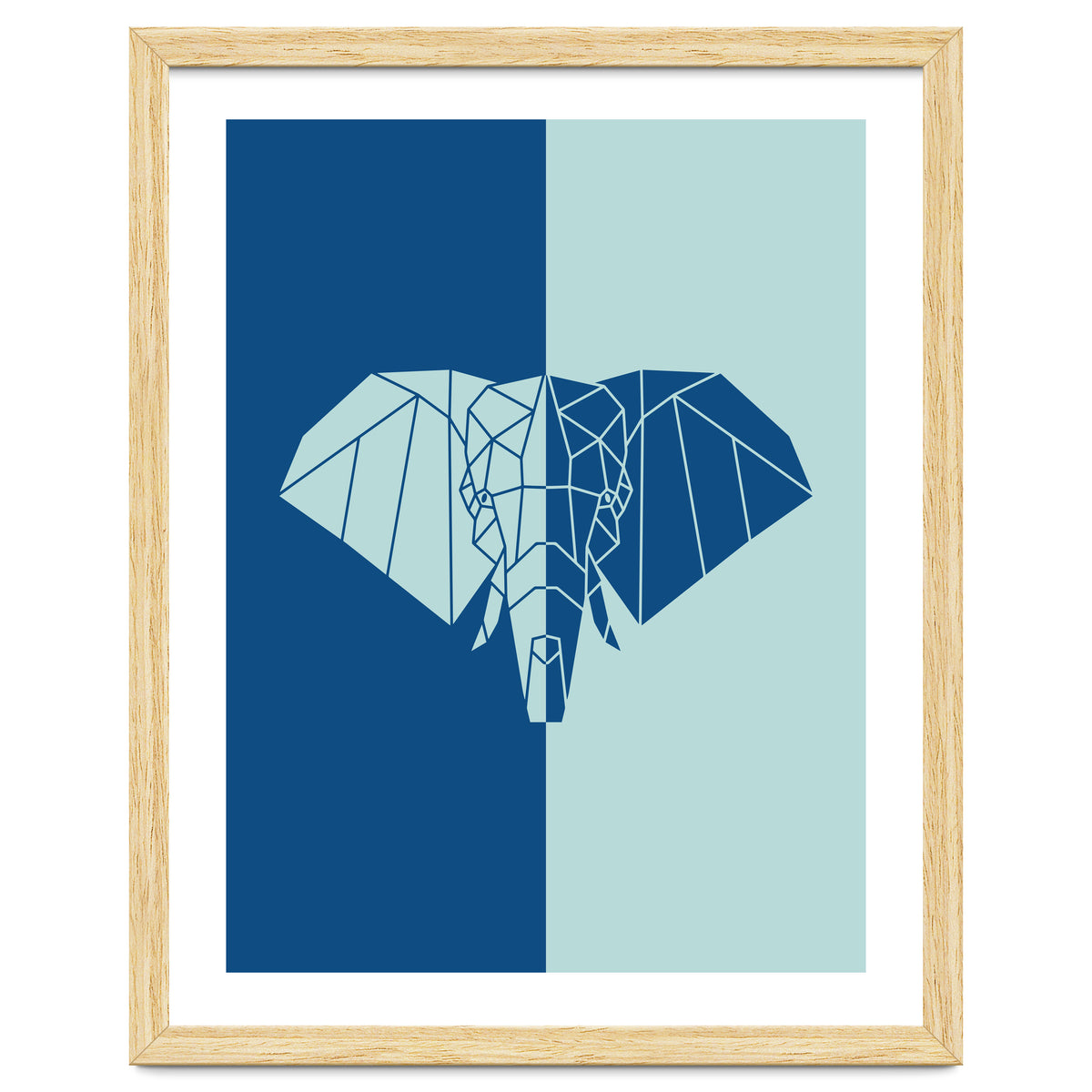 ELEPHANT IN BLUE ! POLYGON ART