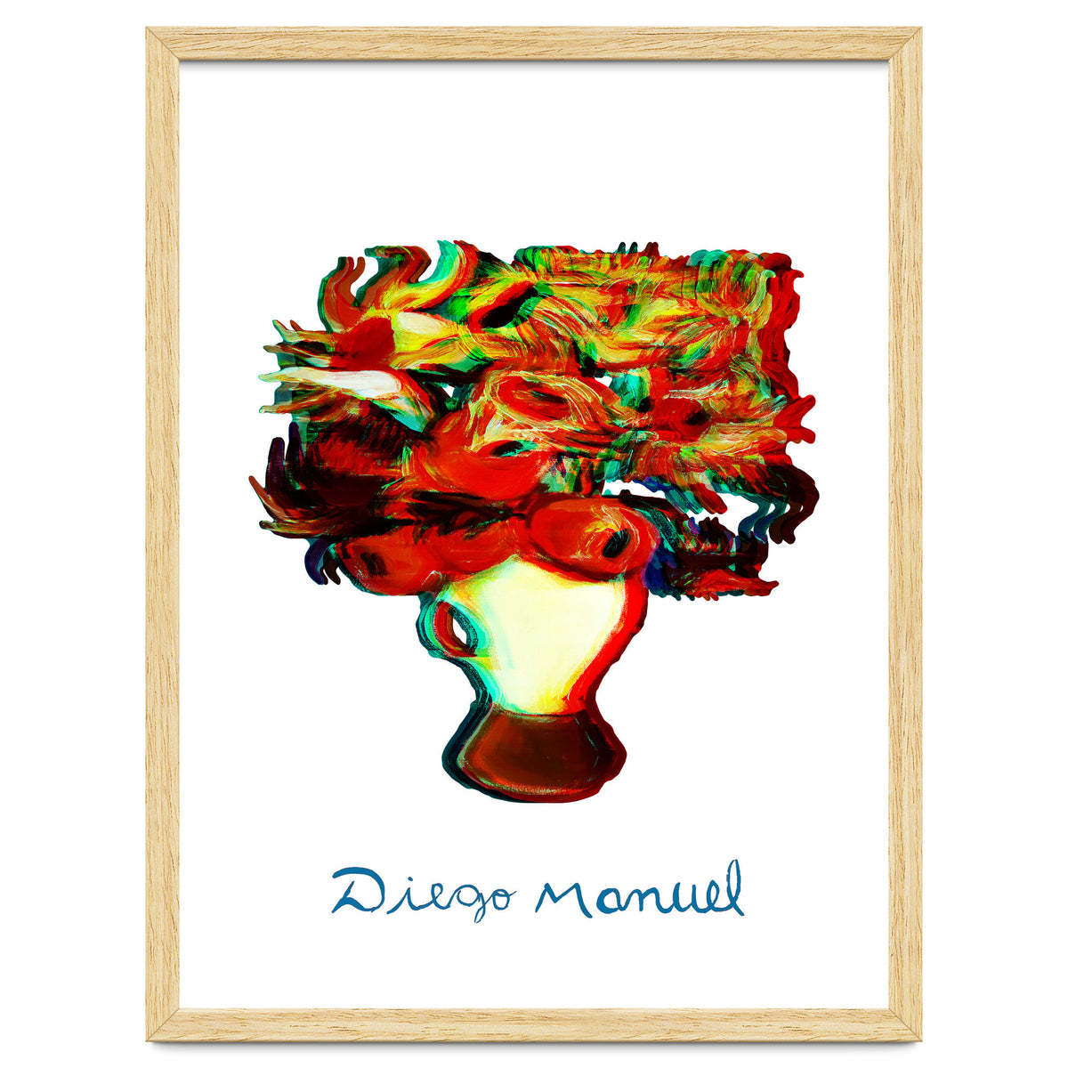 Florero Fondo Turquesa 3d