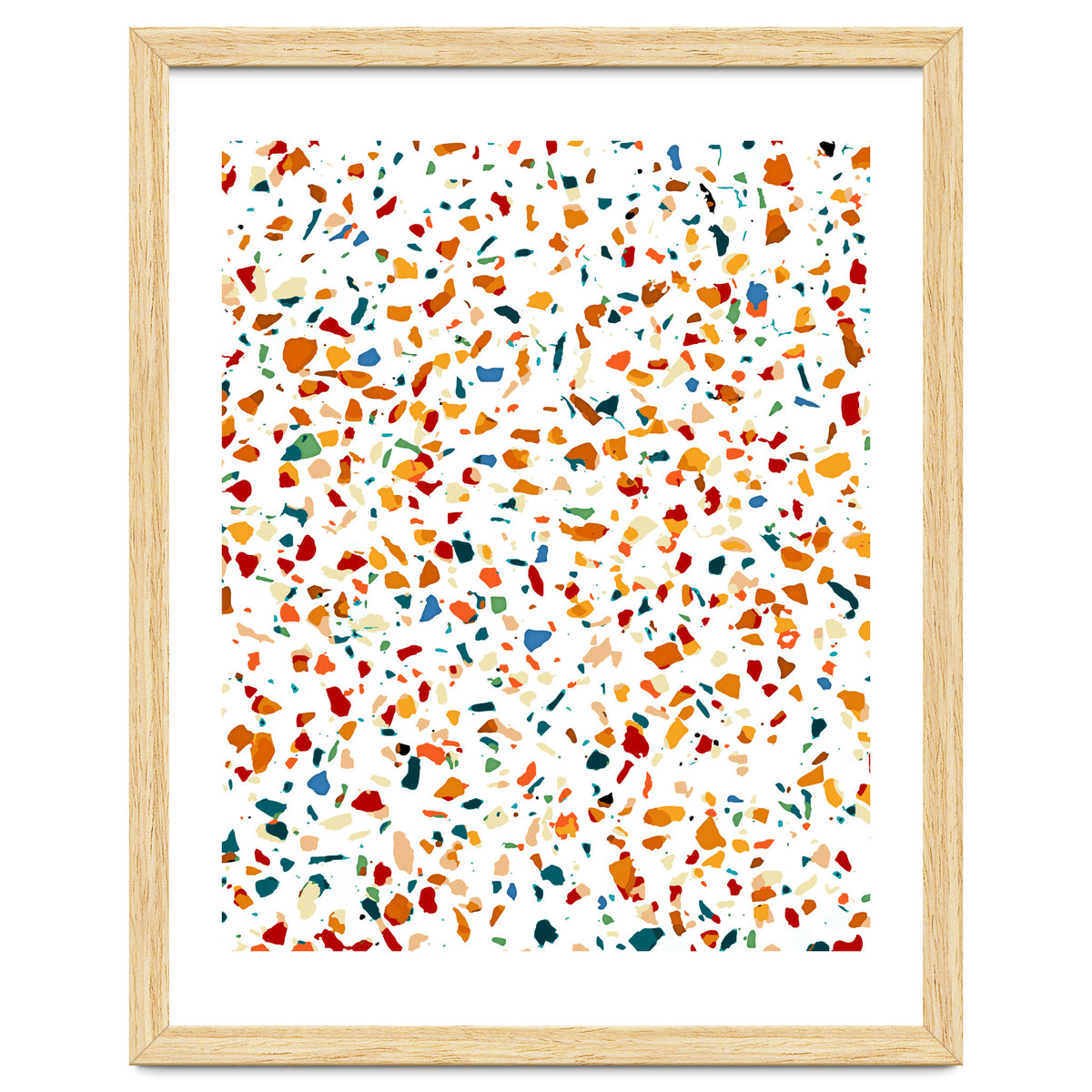 Tan Terrazzo | Eclectic Quirky Confetti Painting | Celebration Colorful Boho Happy Party Graphic