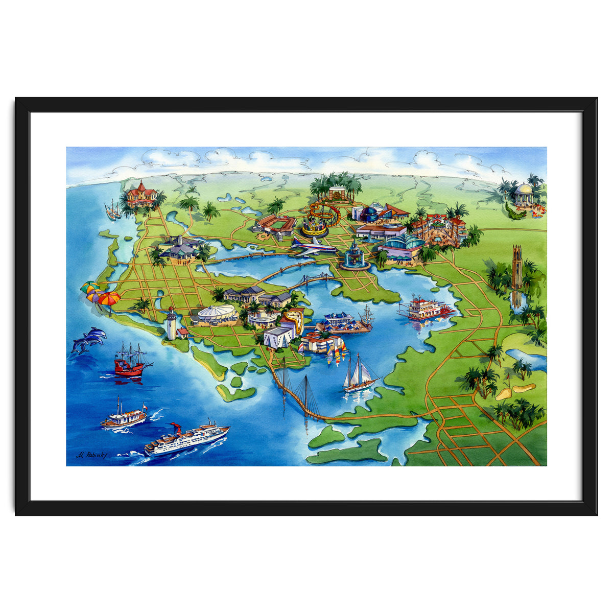 Tampa Bay Illustrated Map