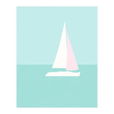 Minimal Sailboat - Turquoise Coast (Print Only) thumbnail
