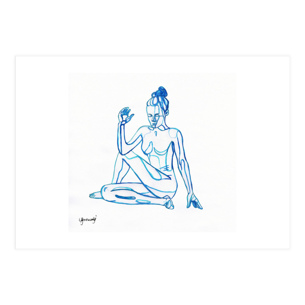 Ardha Matsyendrasana (Print Only)