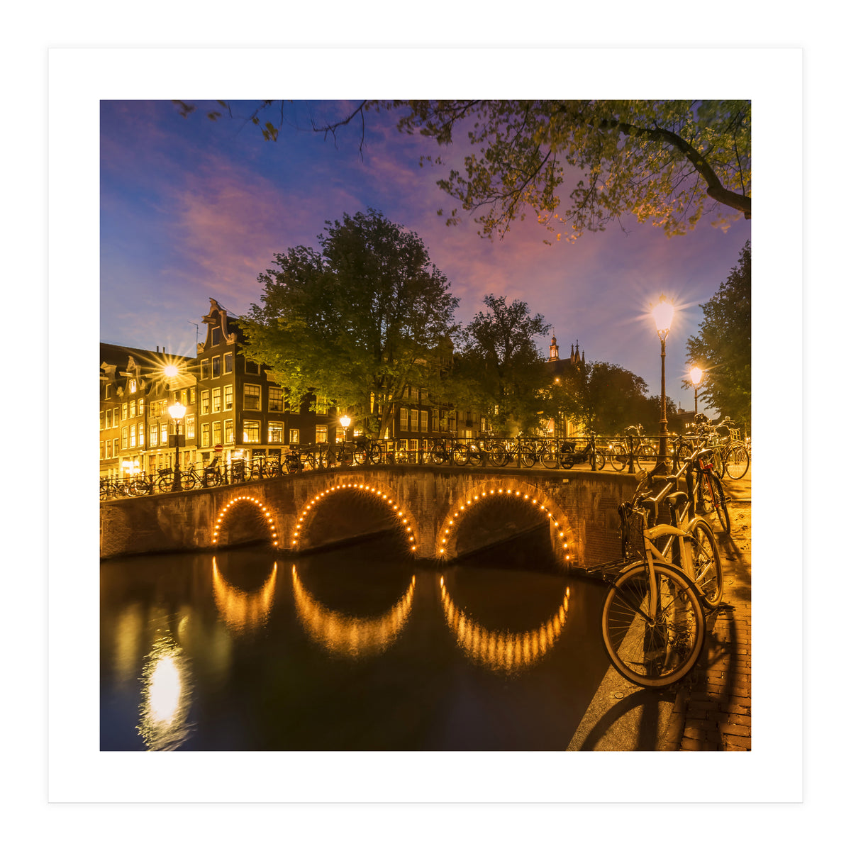 AMSTERDAM Idyllic nightscape from Keizersgracht  (Print Only)