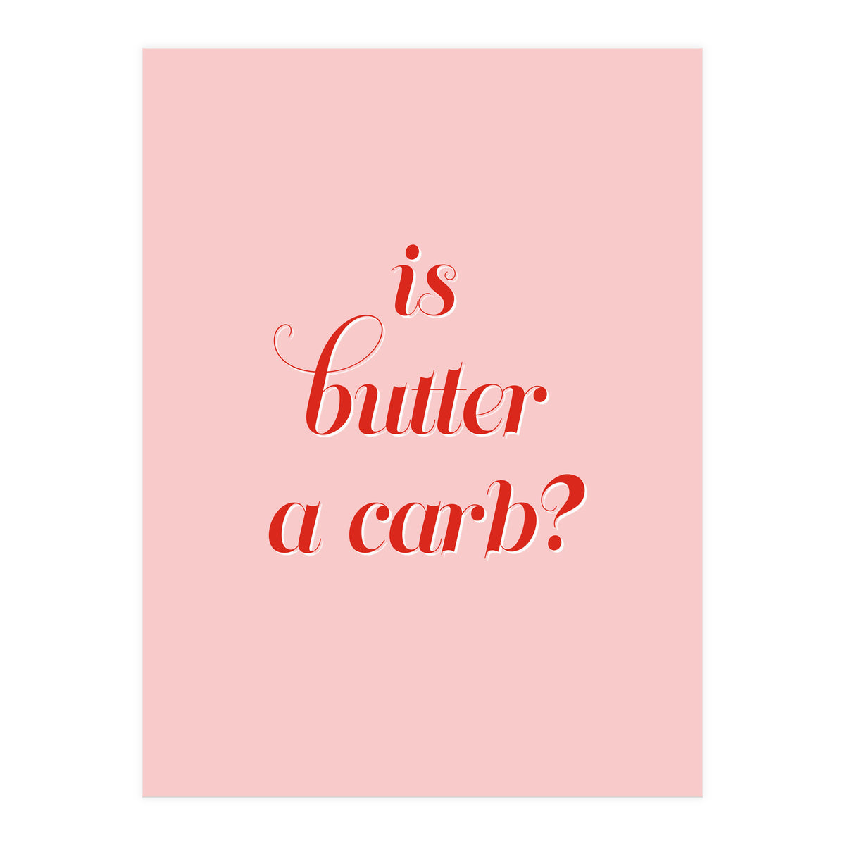 Is butter a carb? (Print Only)