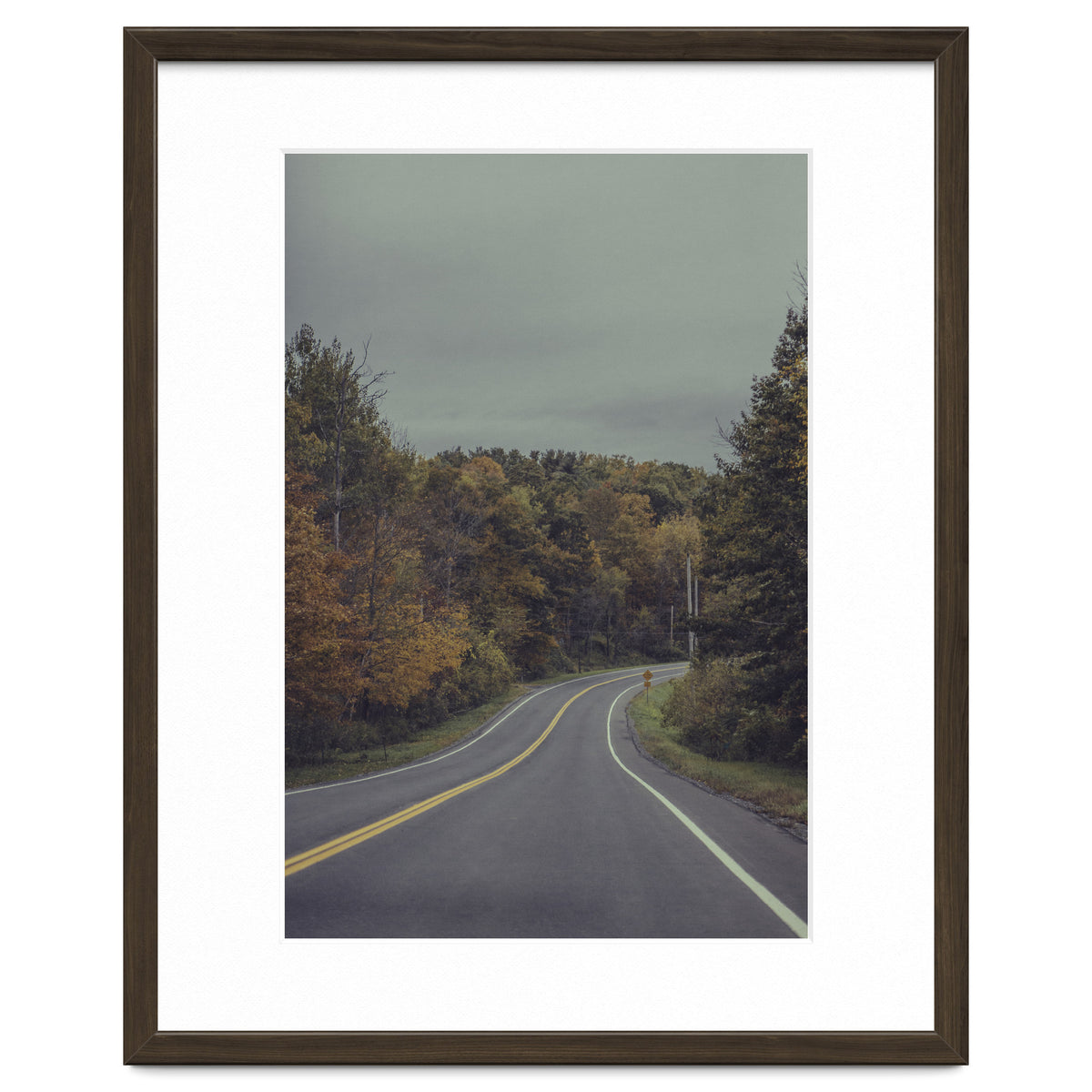 Fall Road in Upstate New York