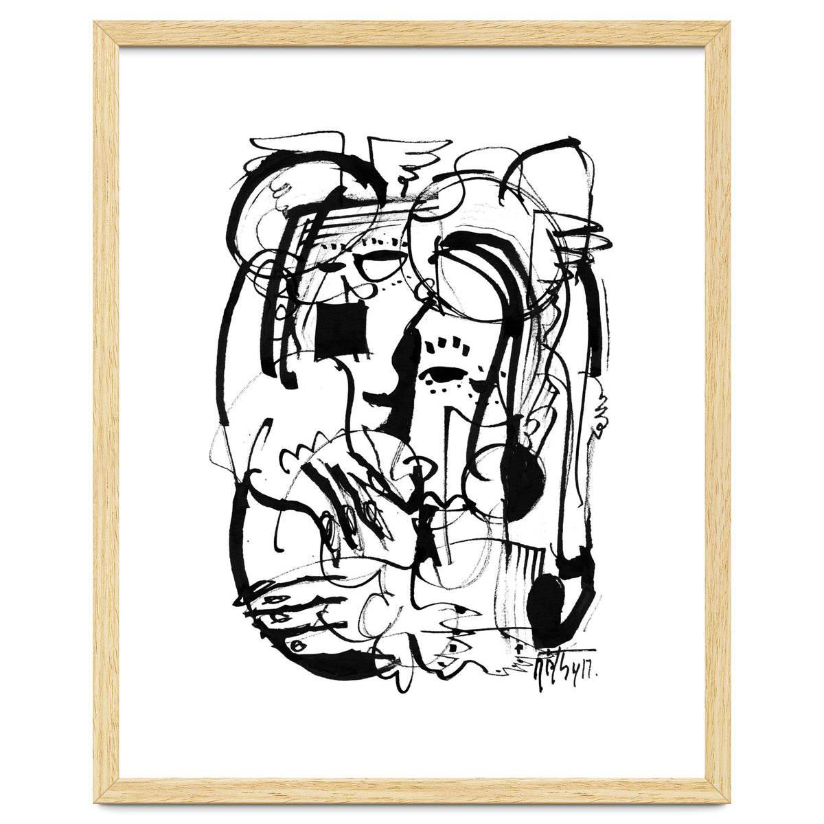 Two Shy Angels - b&w