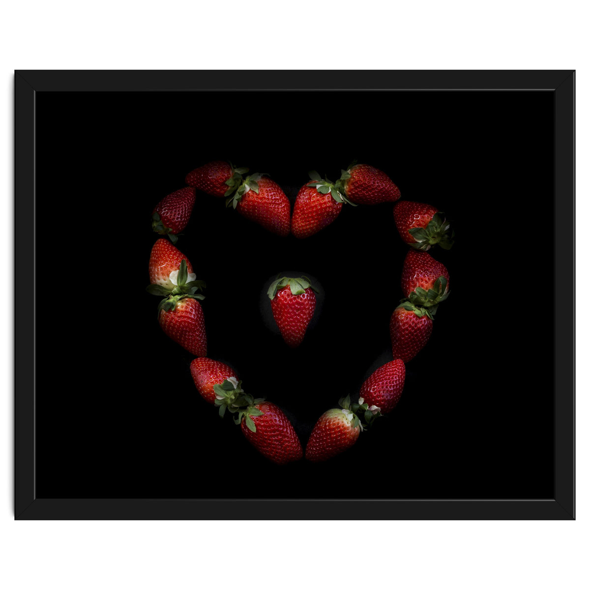 Heart of strawberries
