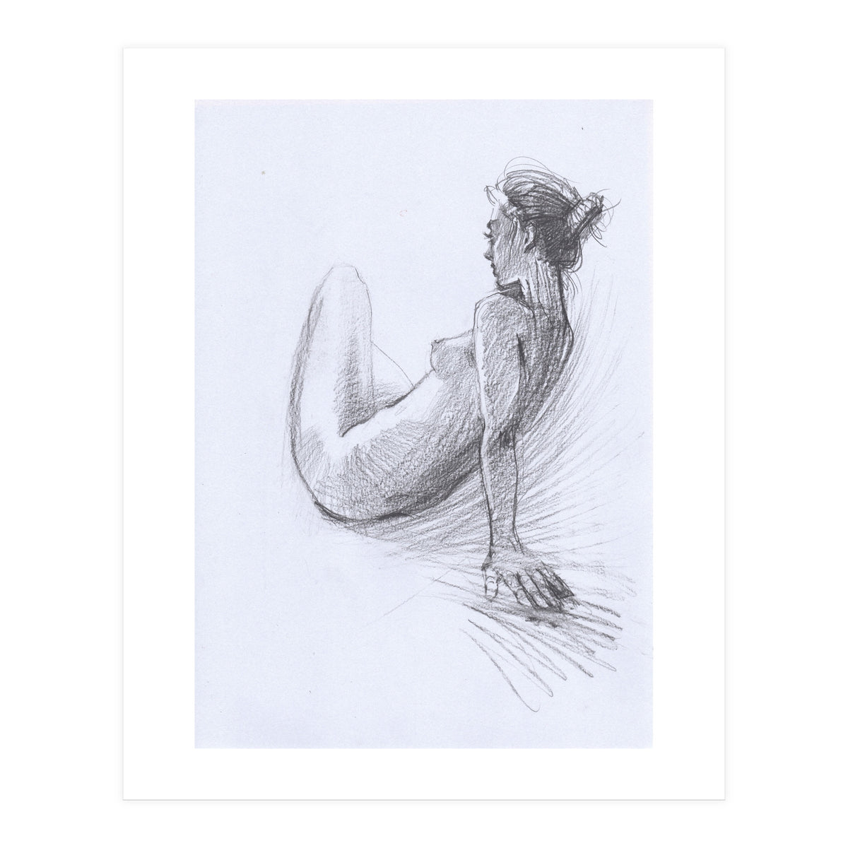 Nude Woman Drawing (Print Only)