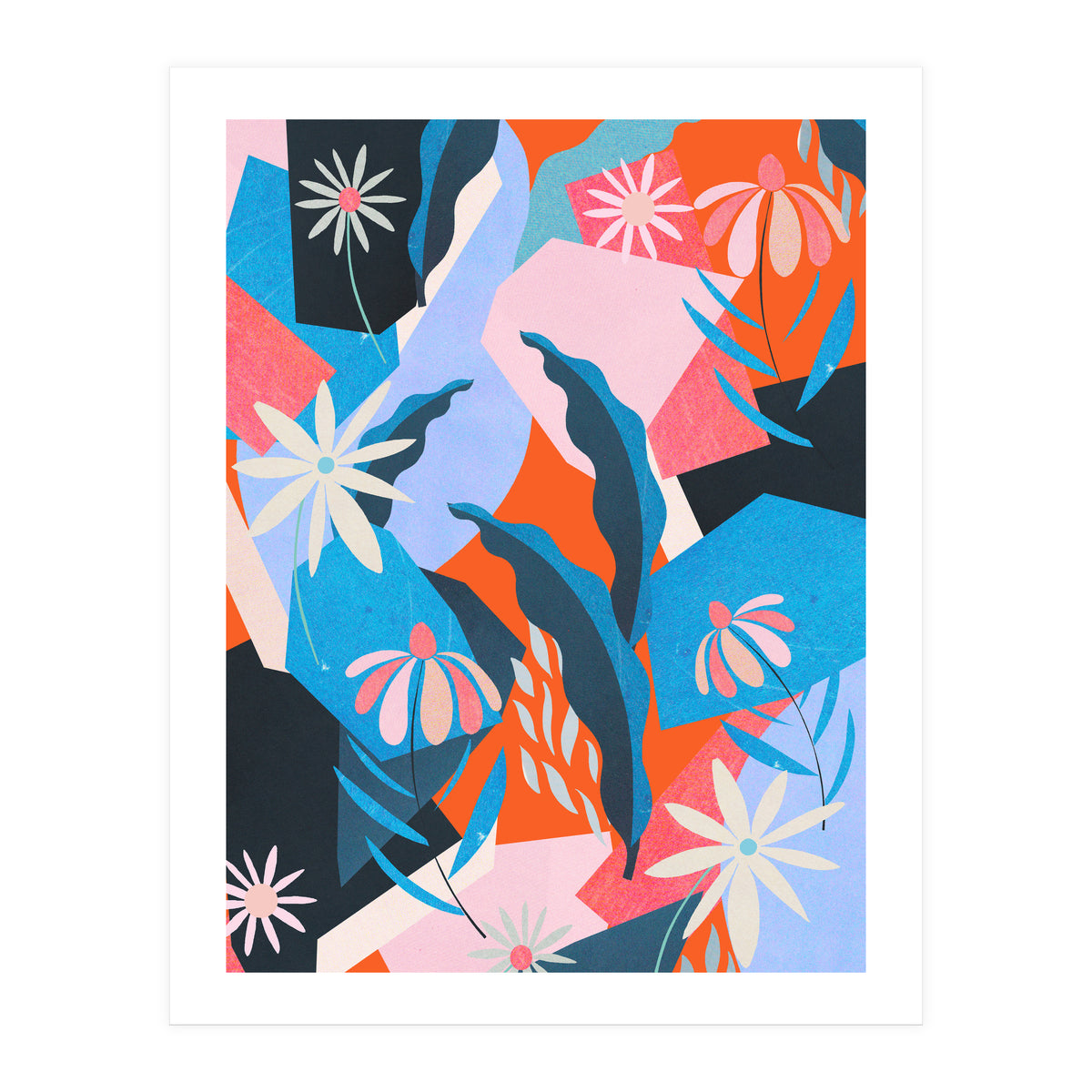 Blue, orange and pink (Print Only)