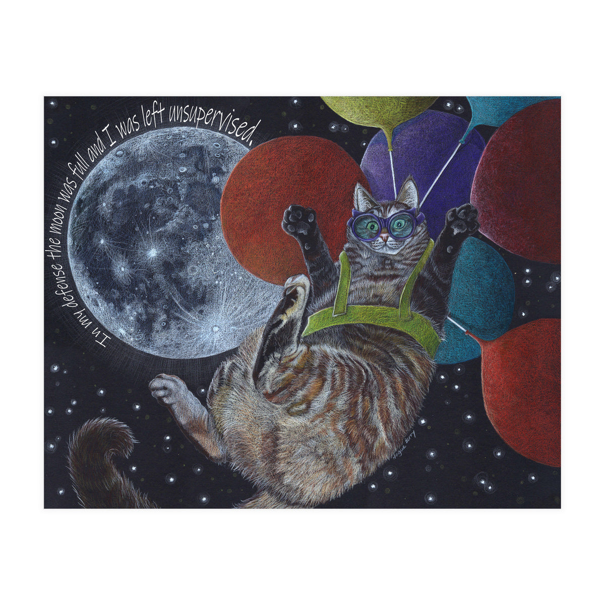 Balloon Cat (Print Only)