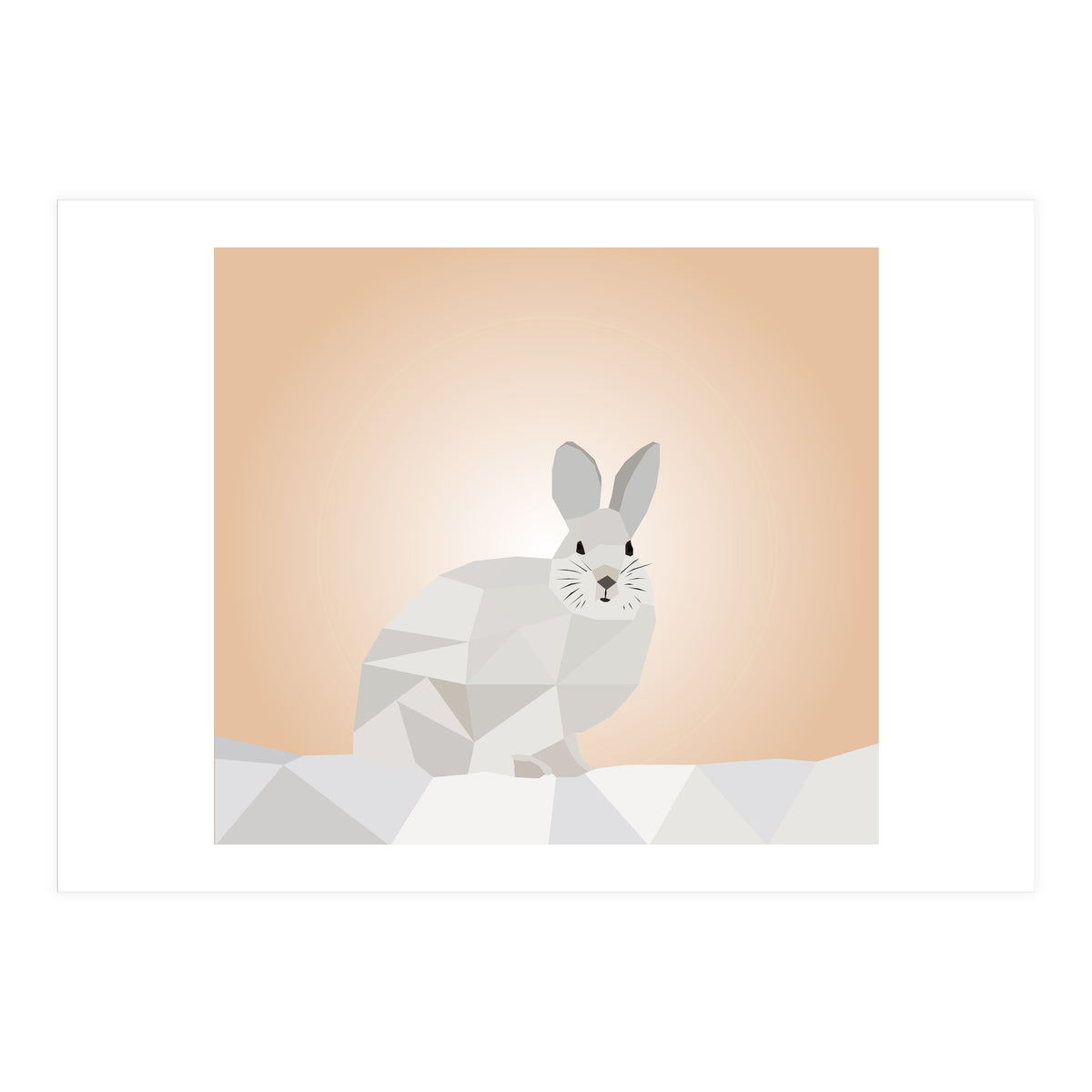 Rabbit Low Poly Art (Print Only)