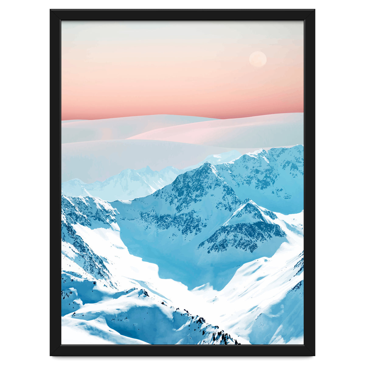 Snow & Blush Horizon