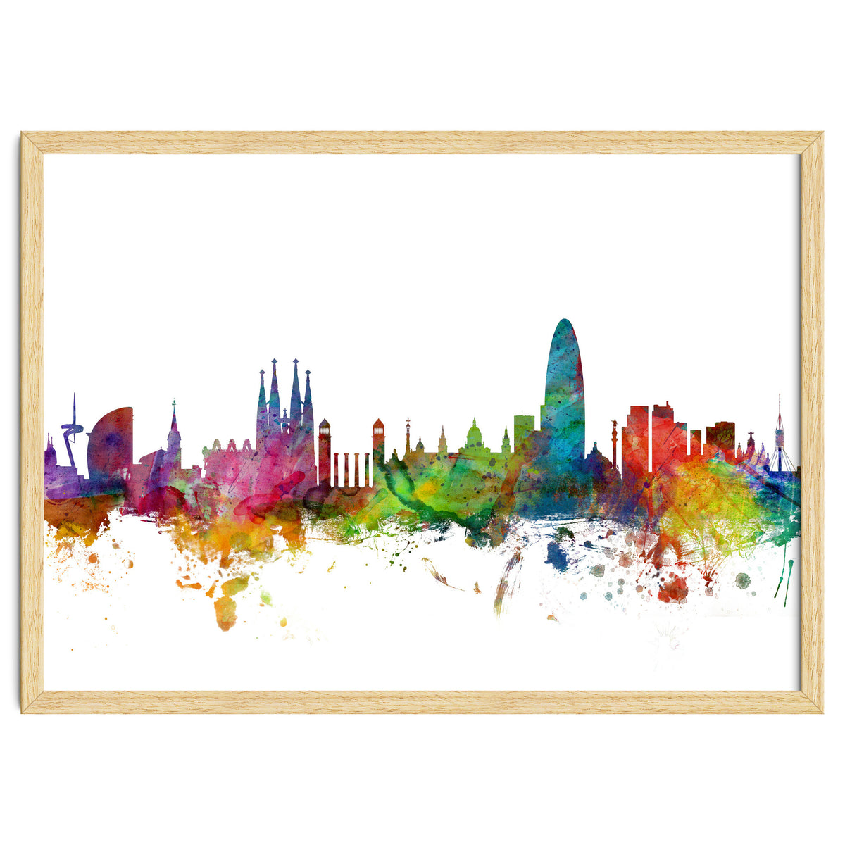 Barcelona Spain Skyline