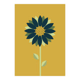 Scandinavian Folk Minimalist Flower Yellow Mustard (Print Only) thumbnail