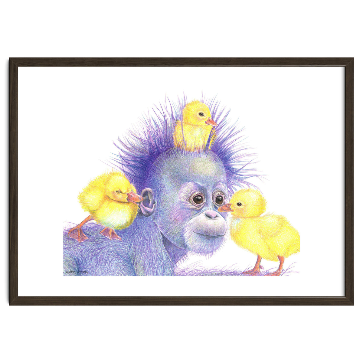 Purple Orangutan and Ducks