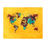 world map yellow art (Print Only) thumbnail