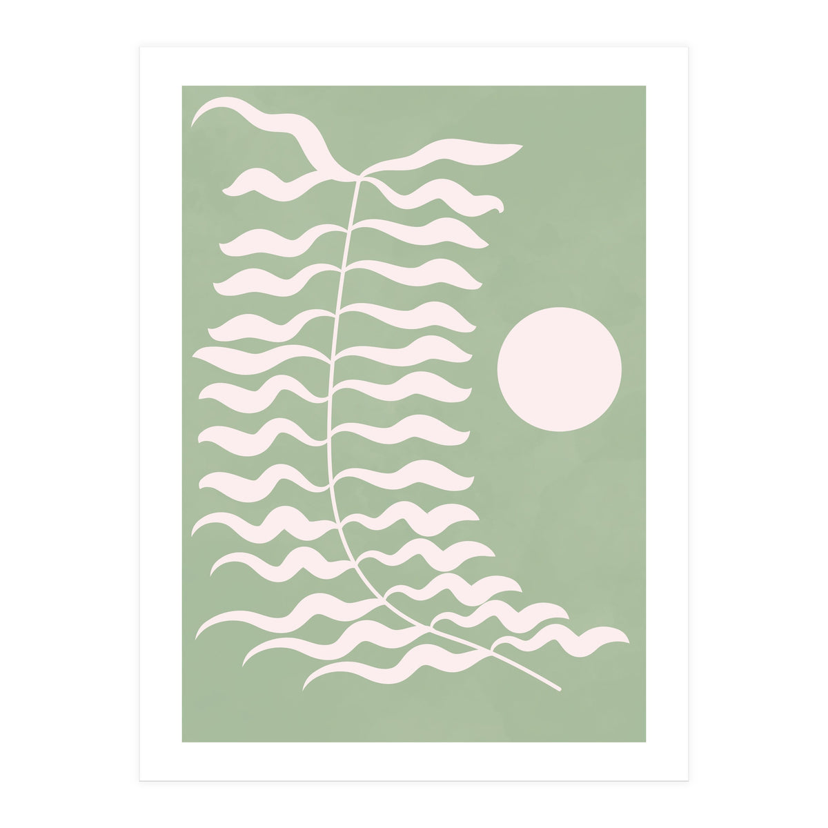 Sage Green Abstract Floral (Print Only)