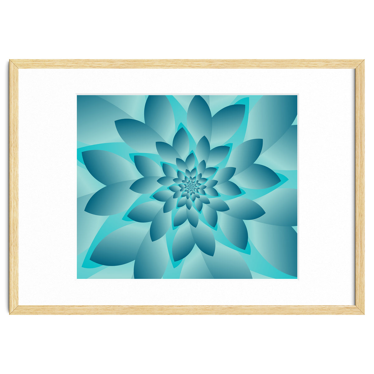 Abstract Modern Optical Illusion Floral Design Art