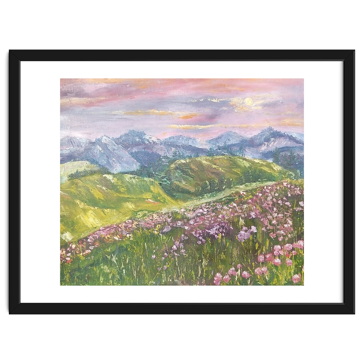 Sunset in the mountains