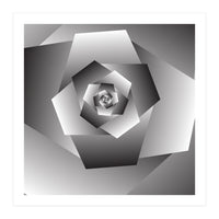 Monochrome Rose Spiral  (Print Only)