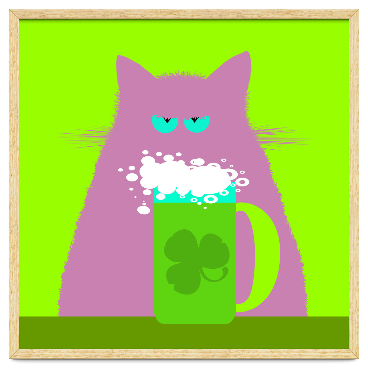 Saint Patrick's Day Lilac Cat